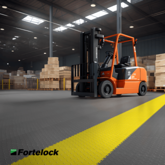 Maximální odolnost a efektivita: PVC dlaždice Fortelock – podlaha do výrobní haly a skladu